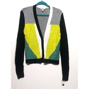 Peter Pilotto Women Cardigan Sweater M Colorblock Multicolor Cotton Blend button